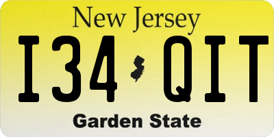 NJ license plate I34QIT