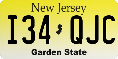 NJ license plate I34QJC
