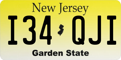 NJ license plate I34QJI