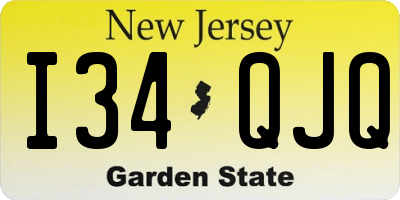NJ license plate I34QJQ