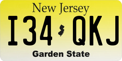 NJ license plate I34QKJ