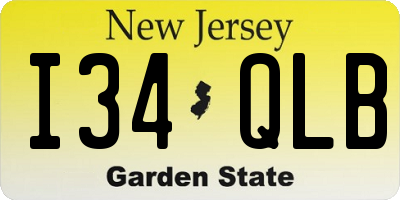 NJ license plate I34QLB