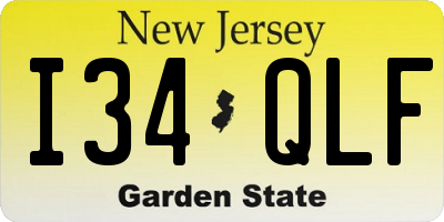 NJ license plate I34QLF