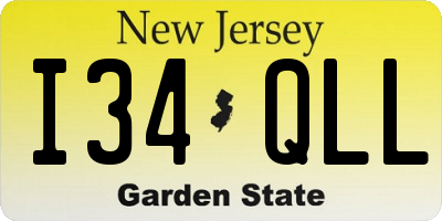NJ license plate I34QLL