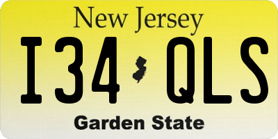 NJ license plate I34QLS