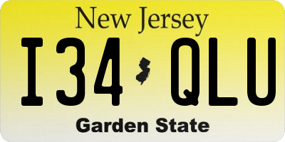 NJ license plate I34QLU