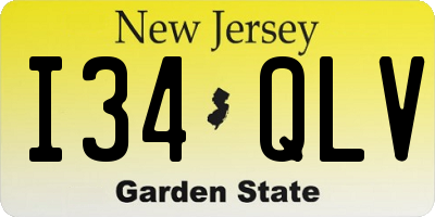 NJ license plate I34QLV