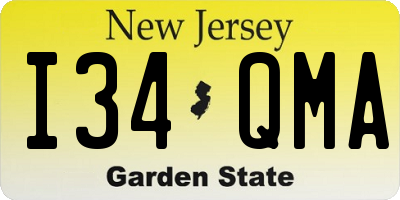 NJ license plate I34QMA