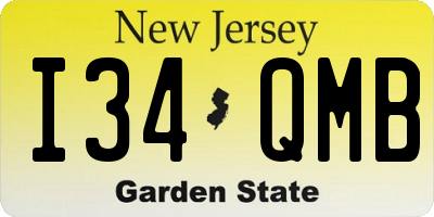 NJ license plate I34QMB