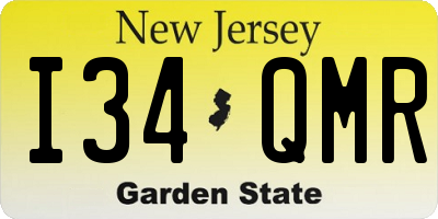 NJ license plate I34QMR