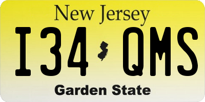 NJ license plate I34QMS