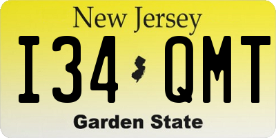 NJ license plate I34QMT