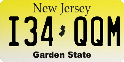 NJ license plate I34QQM