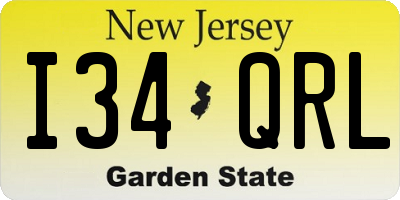 NJ license plate I34QRL
