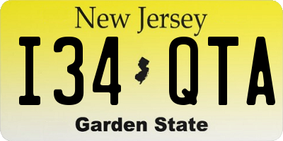 NJ license plate I34QTA