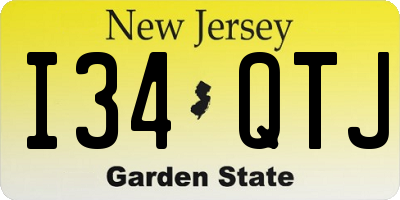 NJ license plate I34QTJ