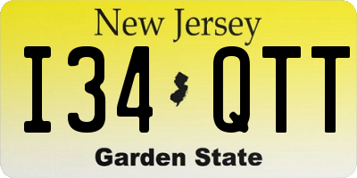 NJ license plate I34QTT