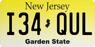 NJ license plate I34QUL