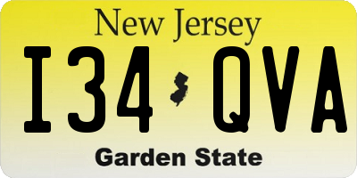 NJ license plate I34QVA