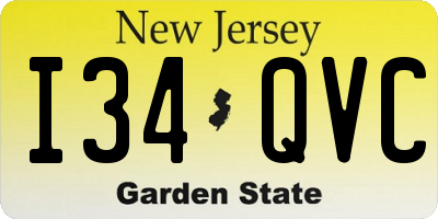 NJ license plate I34QVC