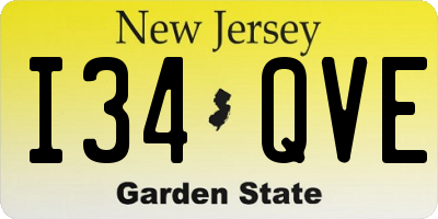 NJ license plate I34QVE