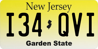 NJ license plate I34QVI