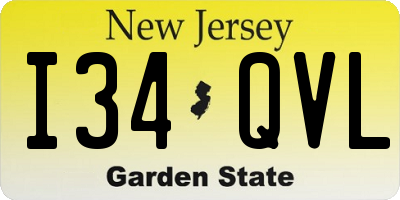 NJ license plate I34QVL