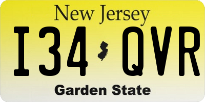 NJ license plate I34QVR