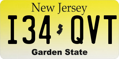 NJ license plate I34QVT
