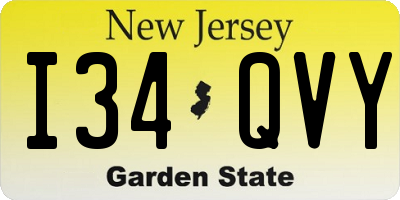 NJ license plate I34QVY