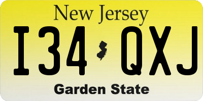 NJ license plate I34QXJ