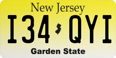 NJ license plate I34QYI