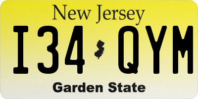 NJ license plate I34QYM