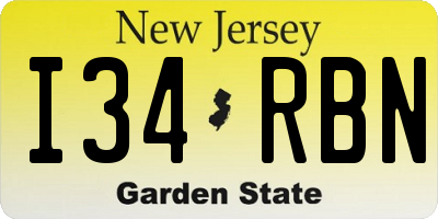 NJ license plate I34RBN