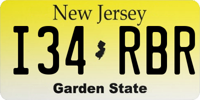 NJ license plate I34RBR