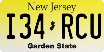 NJ license plate I34RCU