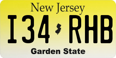 NJ license plate I34RHB