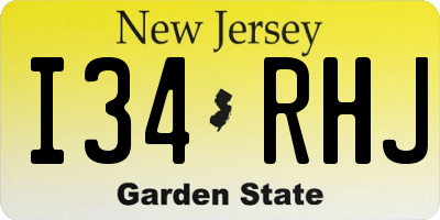 NJ license plate I34RHJ