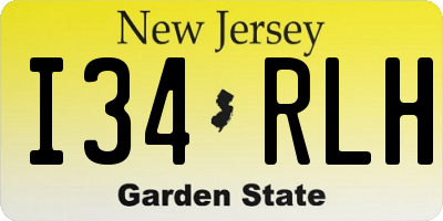 NJ license plate I34RLH