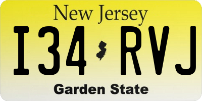 NJ license plate I34RVJ