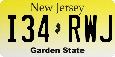 NJ license plate I34RWJ
