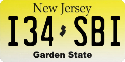 NJ license plate I34SBI
