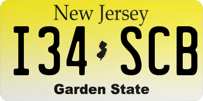 NJ license plate I34SCB