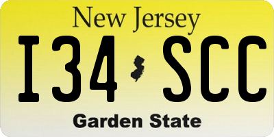 NJ license plate I34SCC