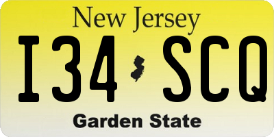 NJ license plate I34SCQ