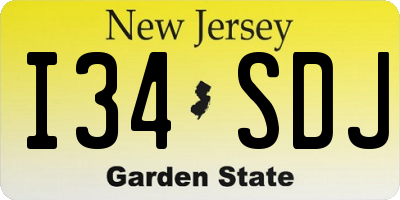 NJ license plate I34SDJ