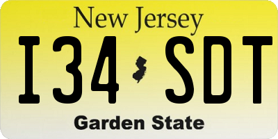 NJ license plate I34SDT
