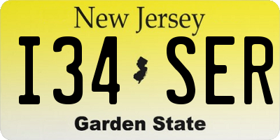NJ license plate I34SER