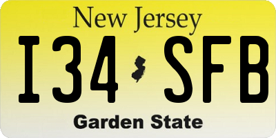 NJ license plate I34SFB