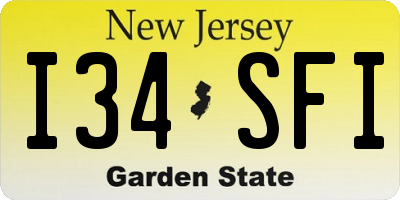NJ license plate I34SFI